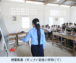 授業風景（ボップイ安倍小学校にて）