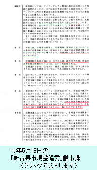 「新青果市場整備委」議事録