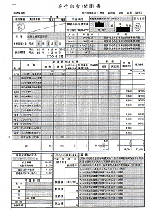 旅行命令（依頼）書