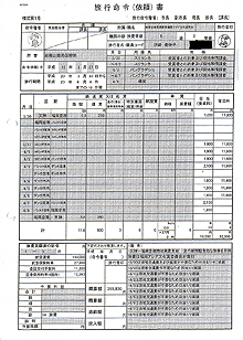 旅行命令（依頼）書