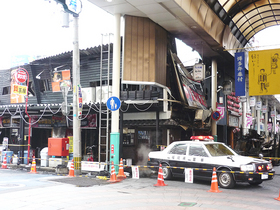 上川端商店街火災現場