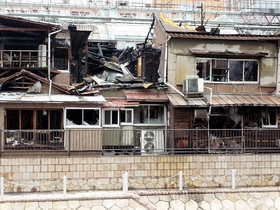 上川端商店街火災現場