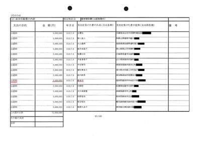 政治活動費の内訳