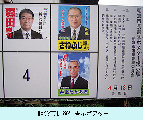 朝倉市長選挙告示ポスター