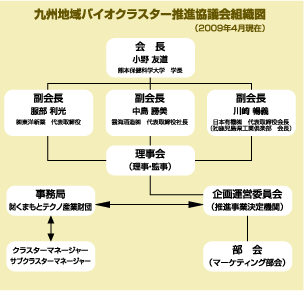 九州バイオクラスター推進協議会組織図