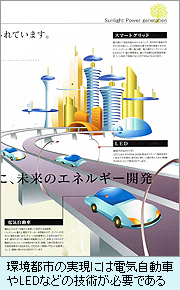 環境都市の実現には電気自動車や LEDなどの技術が必要である