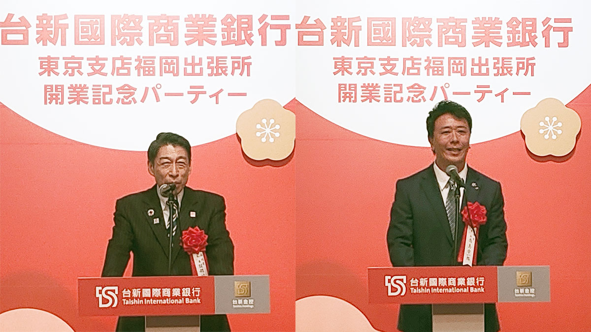 左：服部誠太郎知事 ／ 右：高島宗一郎市長