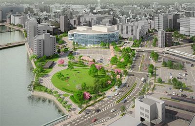 天神とwfの結節点 須崎公園 市民会館がリニューアルへ 公式 データ マックス Netib News